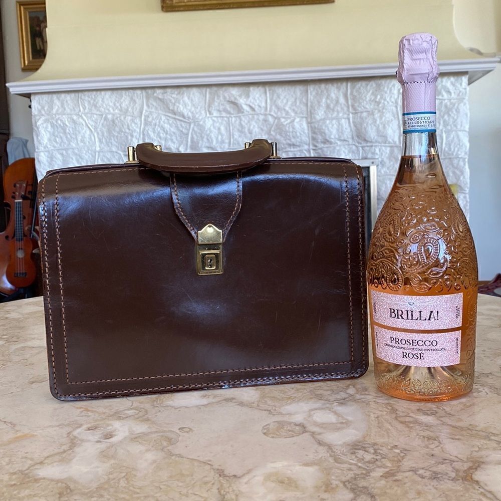 Vintage Renwick Cowhide Unique Mini Briefcase Bg